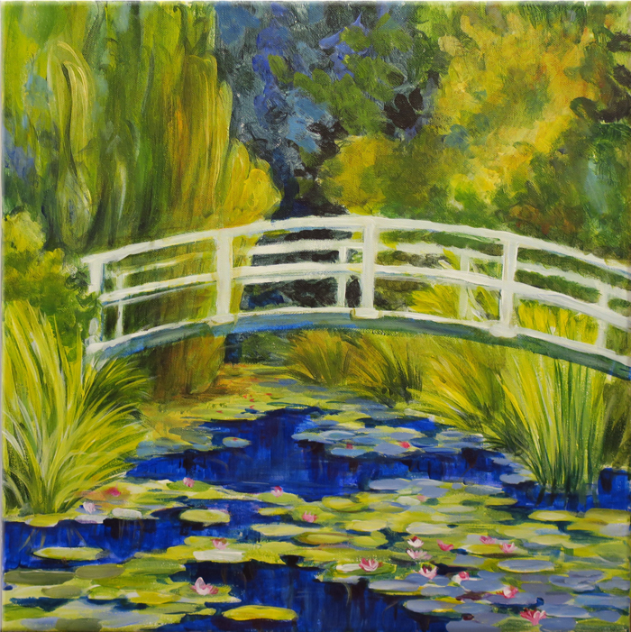 Aartwerk adaptation: <br>Claude Monet,<em>Water Lilies and Japanese Bridge, 1899</em> (3h)