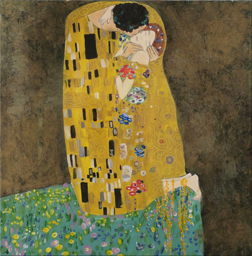 Aartwerk adaptation:<br>Gustav Klimt, <em> The Kiss, 1908 </em> (3.5h)
